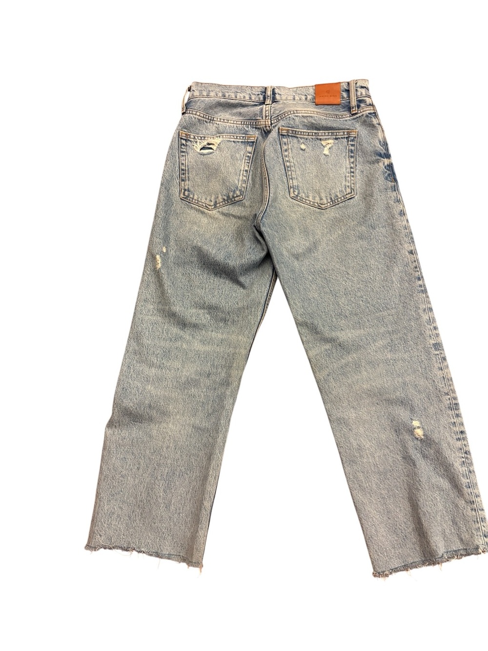 Anine Bing Light Blue Distressed Relaxed Jeans - Picture 4 of 5
